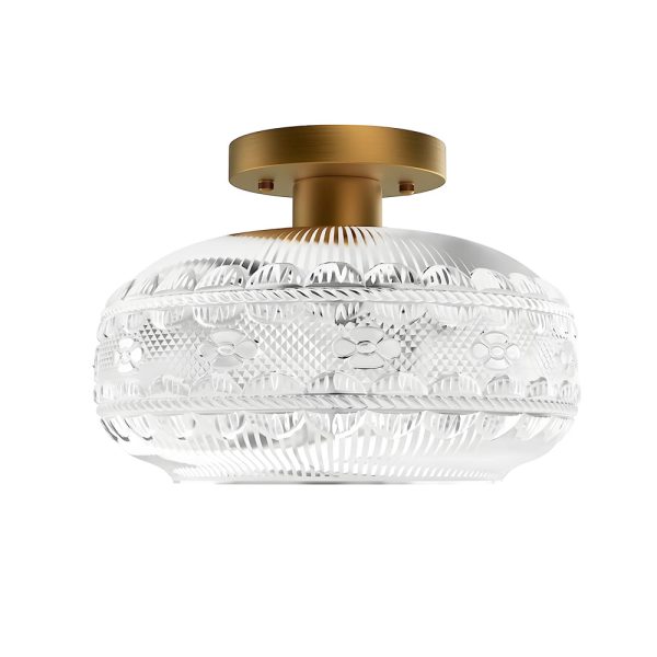 Acrylic Lantern Shade Luxury Matte Metal American Ceiling Lamp - Image 5