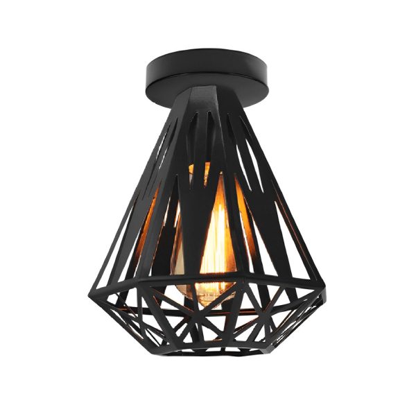 Retro Personality Iron Cage LED American Style Ceiling Light Fixture - Image 6