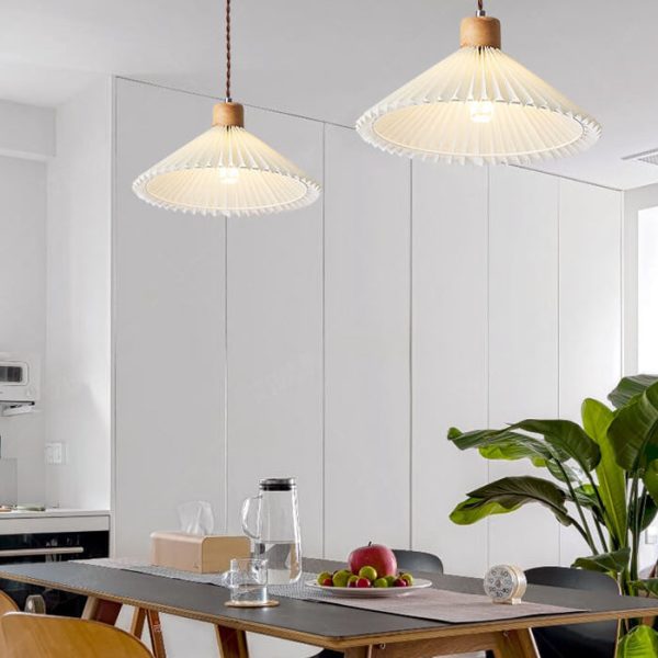 Nordic Minimalist Pleated Shade 1-Light Pendant Light - Image 6