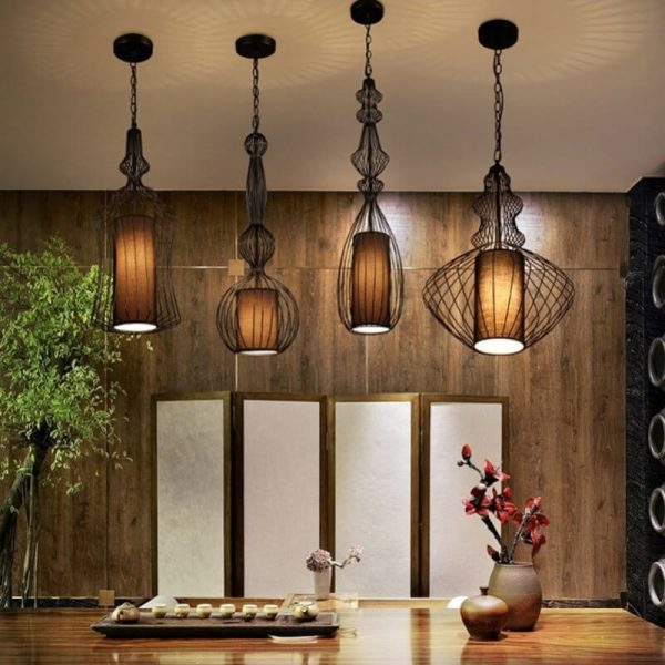 Industrial Retro Metal Birdcage 1-Light Lantern Pendant Light - Image 7