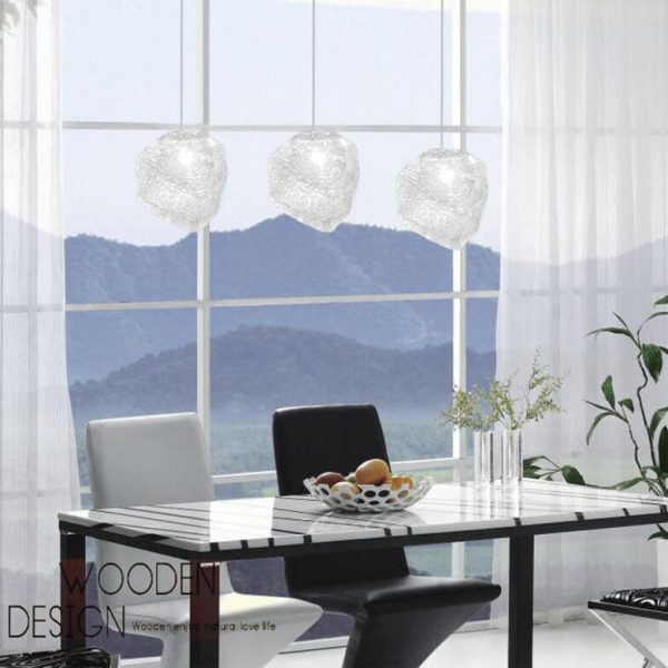 Nordic Creative Ice Cube Glass 1-Light  Pendant Light - Image 11