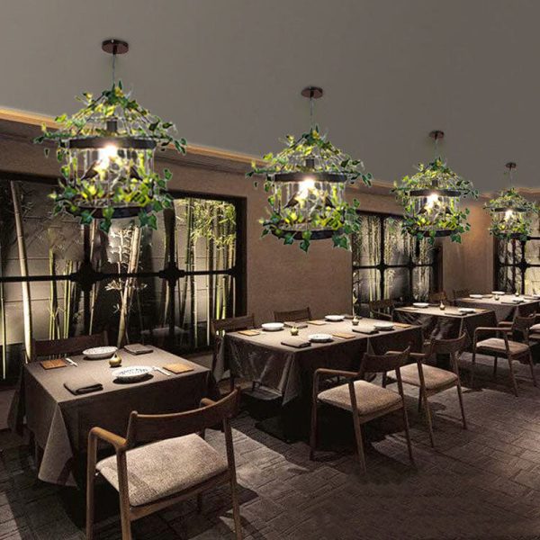 Retro Creative Plant Birdcage 1-Light Pendant Light - Image 10