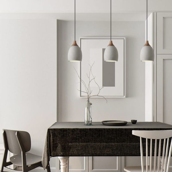 Minimalist Cement Dome 1-Light Pendant Light - Image 4