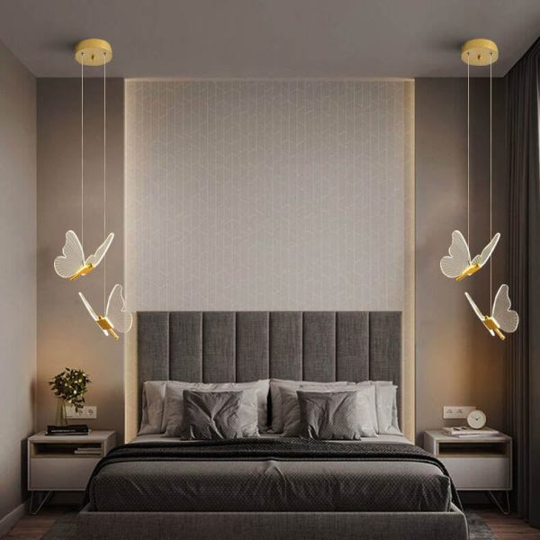 Minimalist Acrylic Butterfly LED Pendant Light - Image 15