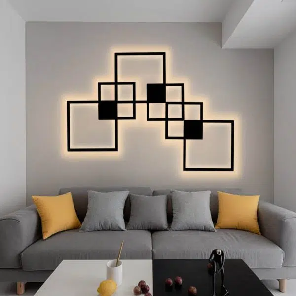 Minimalist Square Combination LED Iron Wall Sconce Lamp - Image 2