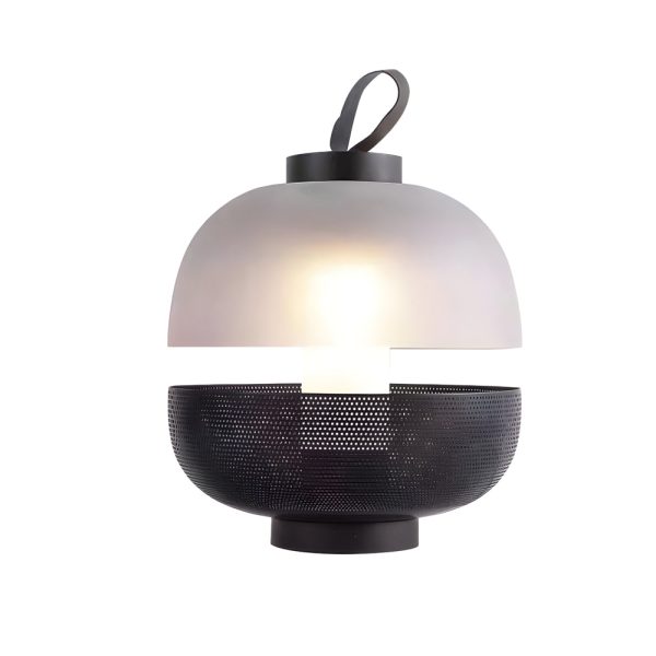 Mesh Metal and Frosted Glass LED 11 inch Table Lamp - Image 8