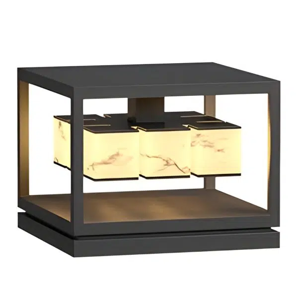 Square LED Waterproof Modern Solar Deck Post Lights Pillar Light Post Caps Lights - Image 10