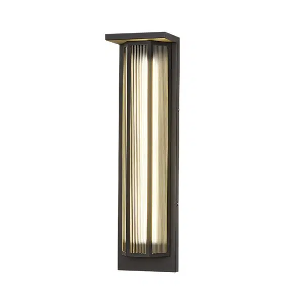Black Rectangular Transparent Acrylic LED Outdoor Wall Lights - Image 8