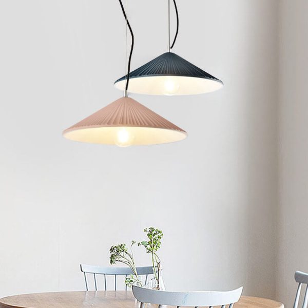 Nordic Resin 1-Light Textured Umbrella Pendant Light - Image 2