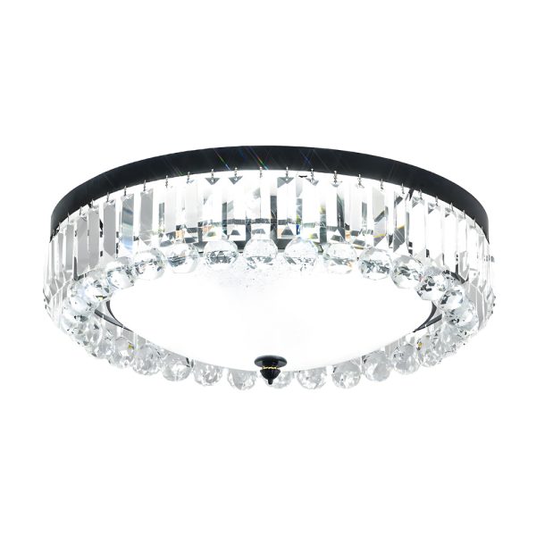 Round Crystal LED 3 Step Dimming Luxury American Style Ceiling Lights - Image 9