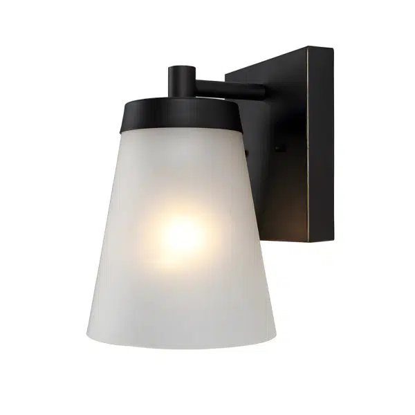 1-Light Glass Waterproof Sensor Outdoor Wall Sconce - Image 5