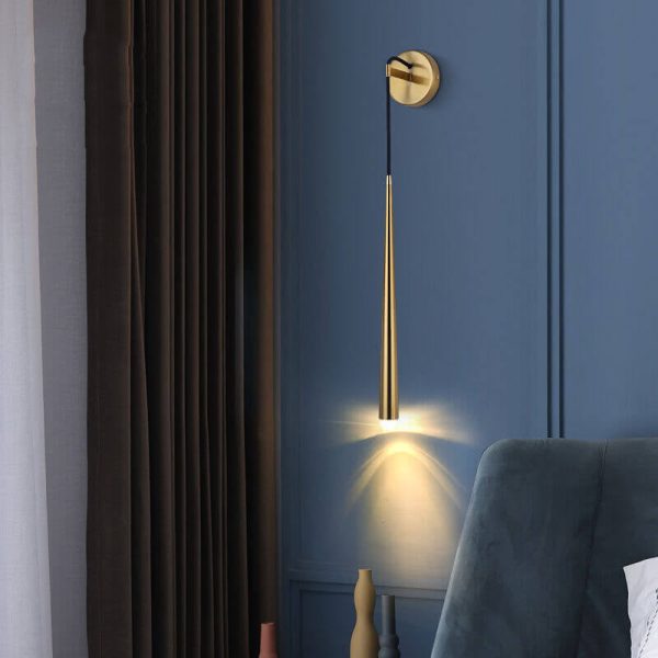 Minimalist Luxury Long Strip Gold 1-Light Wall Sconce Lamp - Image 3