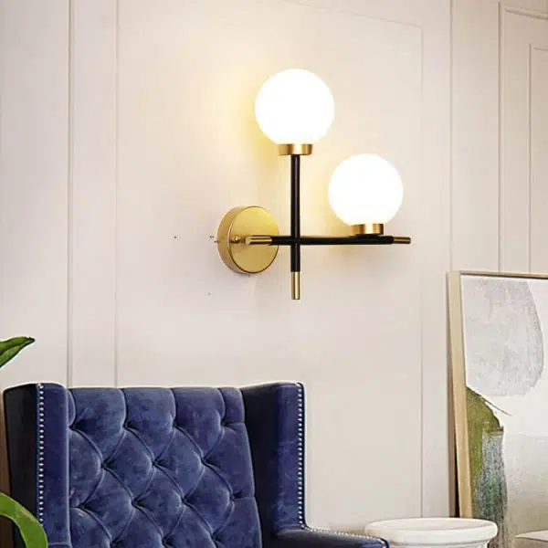 Nordic Minimalist Magic Bean Glass 1/2 Light Wall Sconce Lamp - Image 15