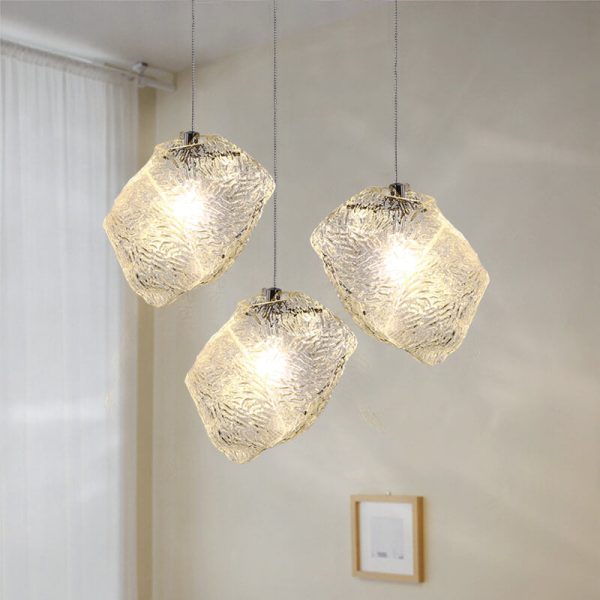Nordic Creative Ice Cube Glass 1-Light  Pendant Light - Image 2
