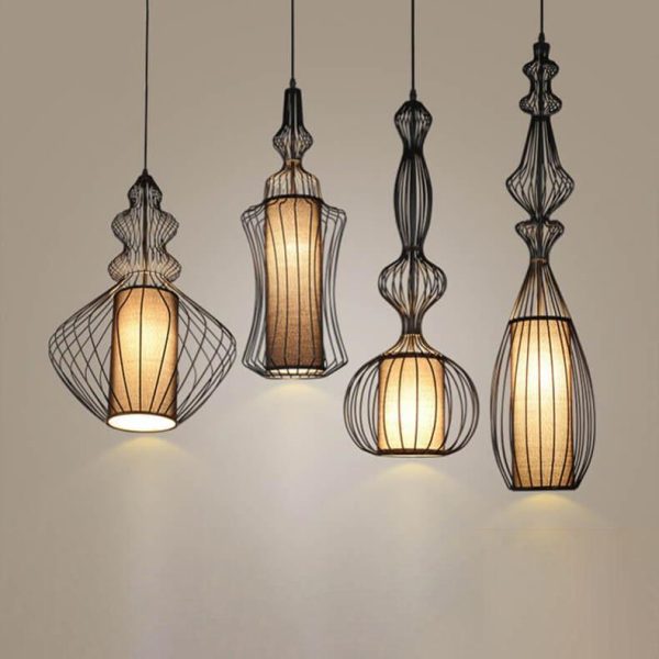 Industrial Retro Metal Birdcage 1-Light Lantern Pendant Light - Image 2