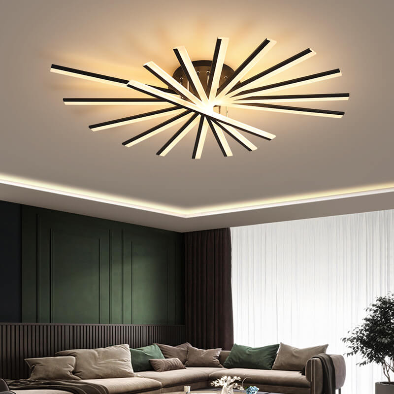 1-4-a1bf9596-b659-4fe1-931a-dcb0c58fe7eb.jpg Nordic Creative Line 1-Light LED Semi-Flush Mount Ceiling Light - Image 1
