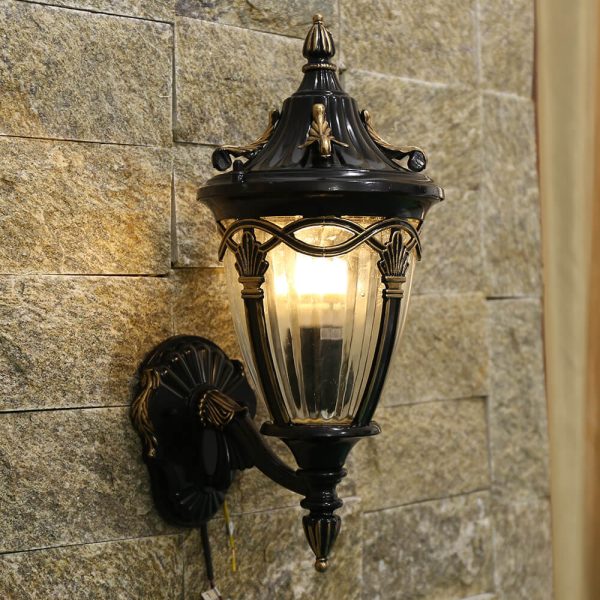 European Maple Lantern Outdoor Waterproof 1-Light Wall Sconce Lamp - Image 15