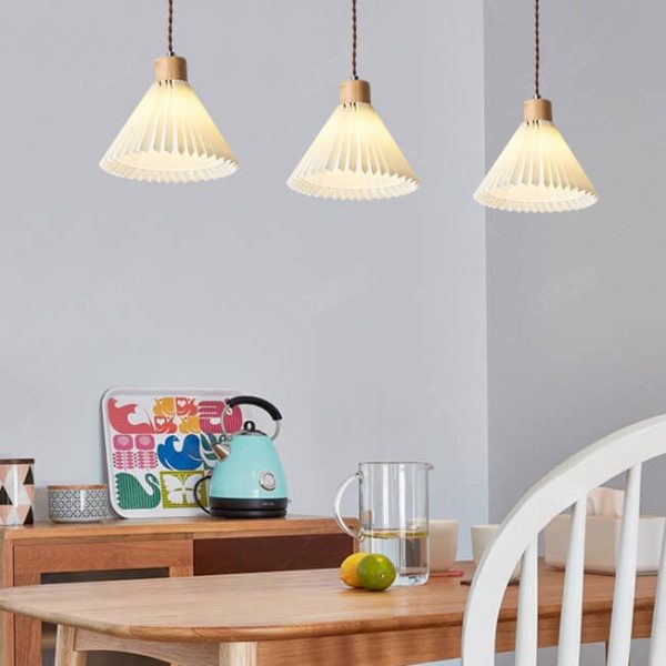 Nordic Minimalist Pleated Shade 1-Light Pendant Light - Image 4