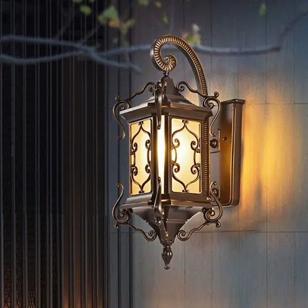 European Palace Outdoor Waterproof 1-Light Wall Sconce Lamp - Image 21