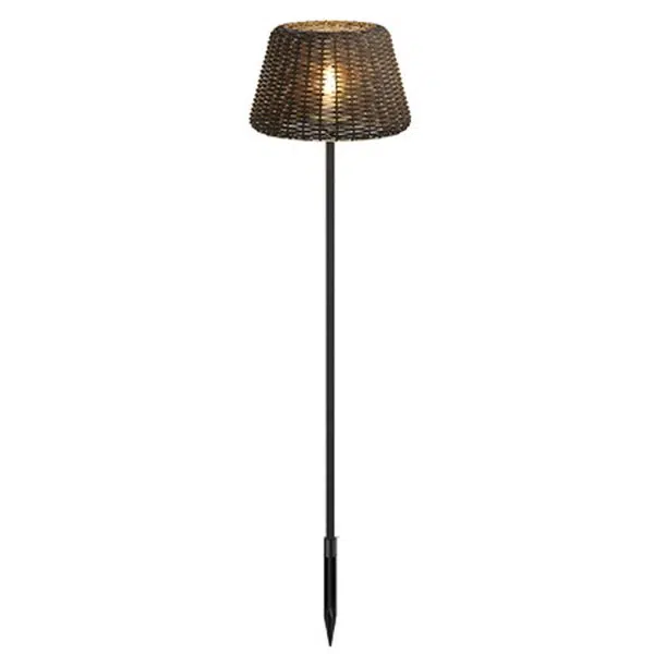 Rattan Shade LED Ralph Outdoor Floor Lamp with Stake, 45.27 In.H - Image 6