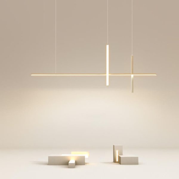 Modern Minimalist Long Line LED Chandelier - Image 2