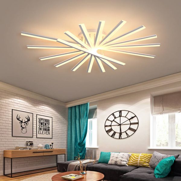 Nordic Creative Line 1-Light LED Semi-Flush Mount Ceiling Light - Image 6