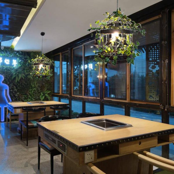 Retro Creative Plant Birdcage 1-Light Pendant Light - Image 2