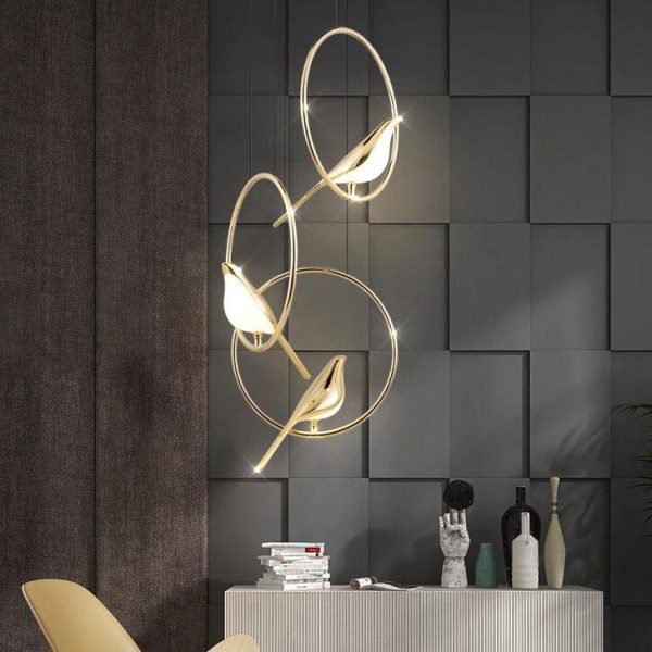 Nordic Creative Bird Shaped Acrylic LED 1/3/6 Light Chandelier - Image 4