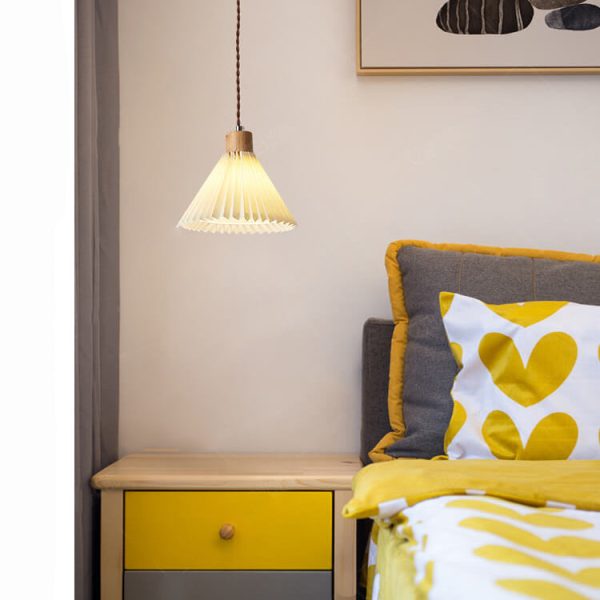 Nordic Minimalist Pleated Shade 1-Light Pendant Light - Image 7