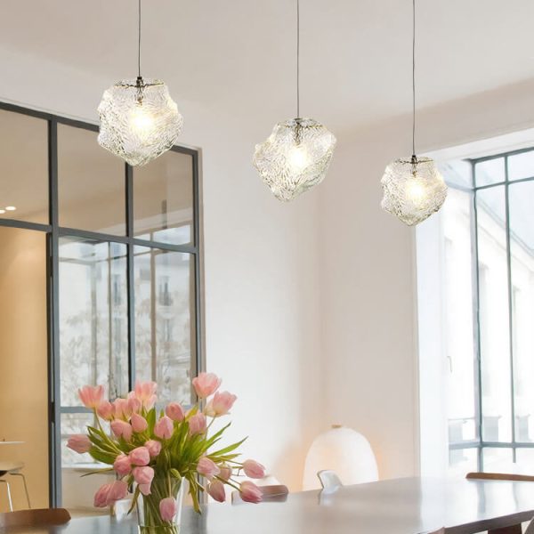 Nordic Creative Ice Cube Glass 1-Light  Pendant Light - Image 3