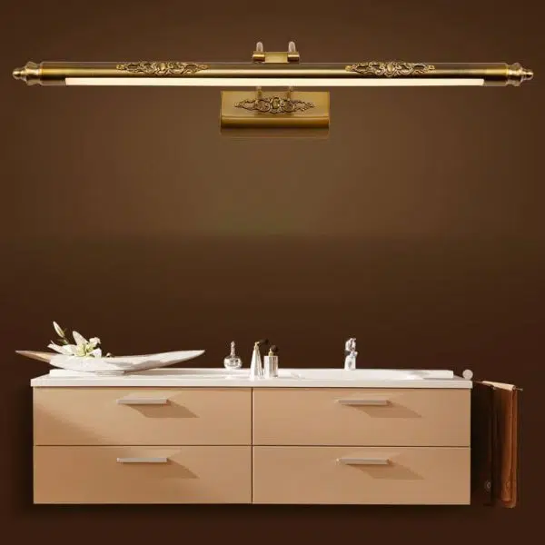 Retro European Carved 1-Light LED Mirror Front Light - Image 3