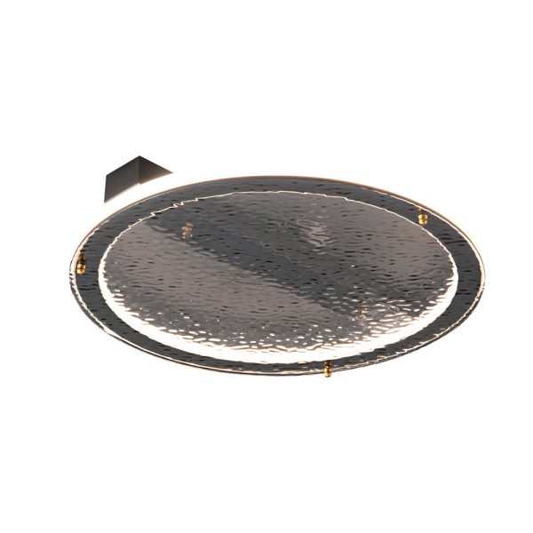 Black Glass LED Flush Mount Ceiling Light - Image 7