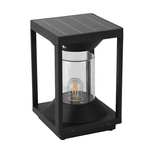 Square Minimalist Waterproof LED Black Modern Solar Fence Post Lights - Image 9