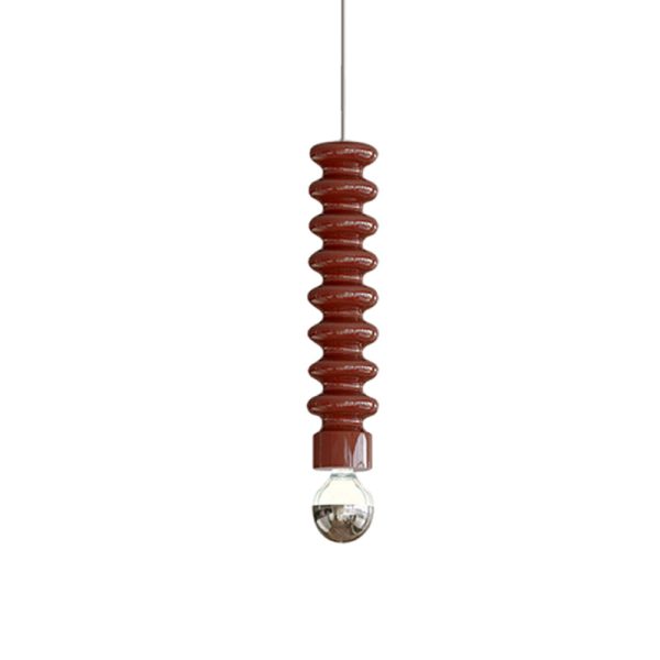 Long Creative Spiral Gourd Metal Semi-Plated Colorful Modern Pendant Lights - Image 8