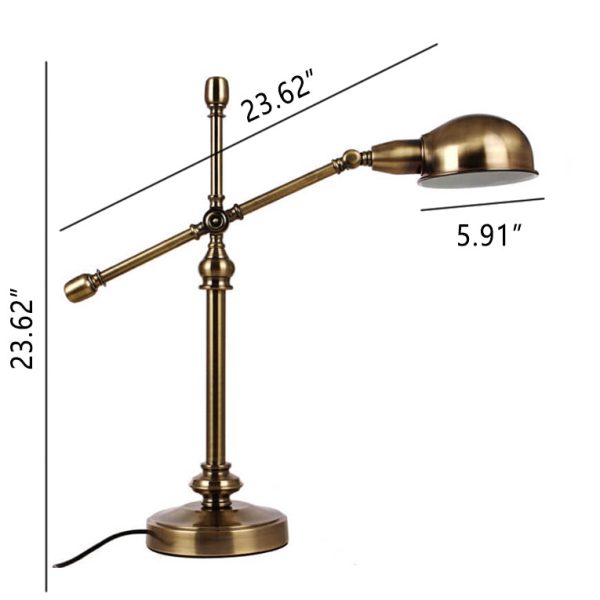 Simple Industrial Iron Eye Protection 1-Light Table Lamp - Image 3