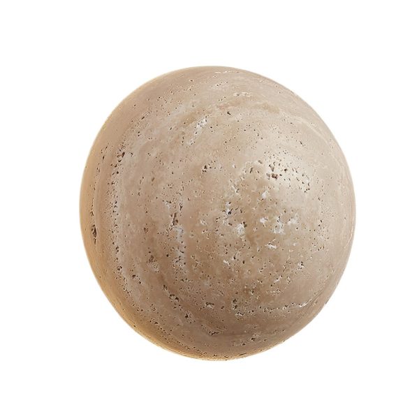 Japanese Style Travertine Stone Round LED Wall Sconce - Image 4