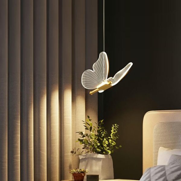Minimalist Acrylic Butterfly LED Pendant Light - Image 2
