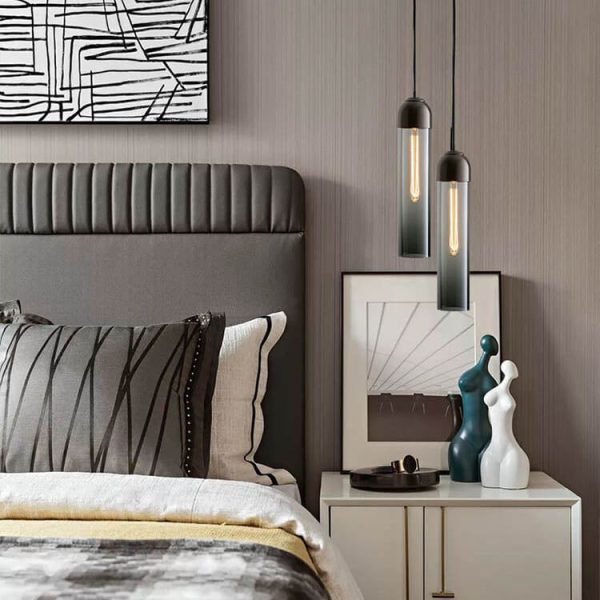 Minimalist Tube-Shaped Glass 1-Light LED Pendant Light - Image 15