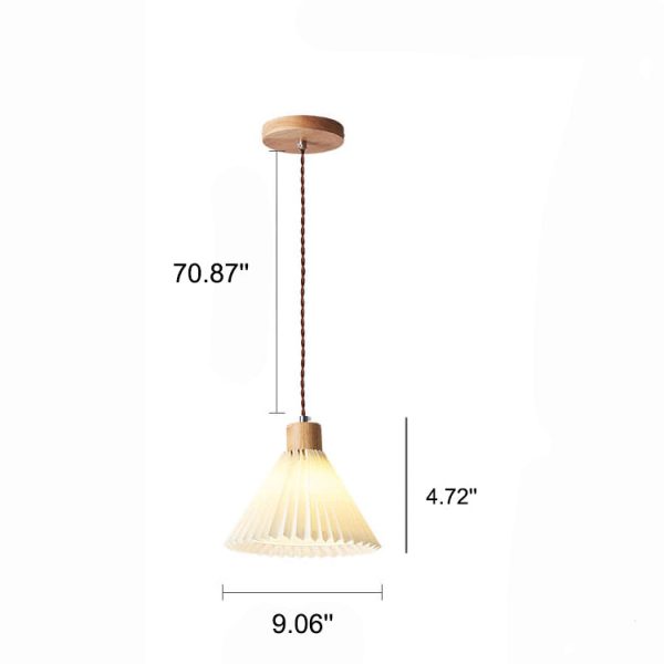Nordic Minimalist Pleated Shade 1-Light Pendant Light - Image 8