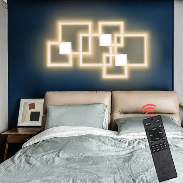 Minimalist Square Combination LED Iron Wall Sconce Lamp - Image 9