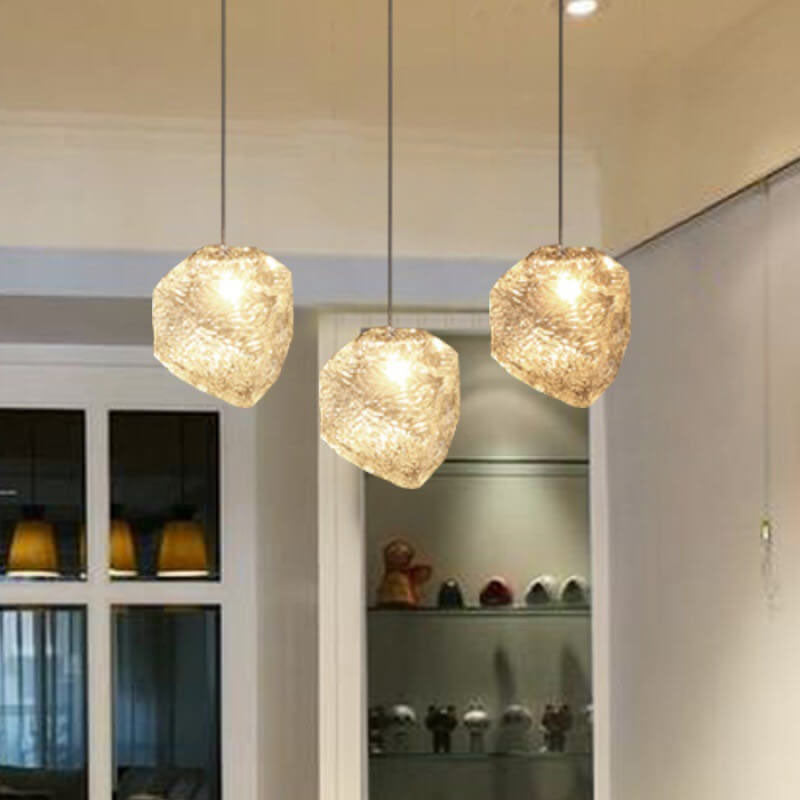 1-6-c923bea9-89fb-4560-904c-6983faeab2c2.jpg Nordic Creative Ice Cube Glass 1-Light Pendant Light - Image 1