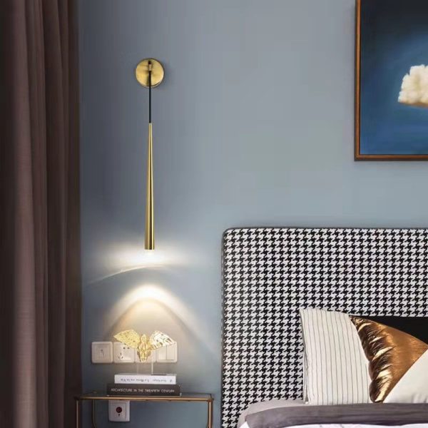 Minimalist Luxury Long Strip Gold 1-Light Wall Sconce Lamp - Image 4