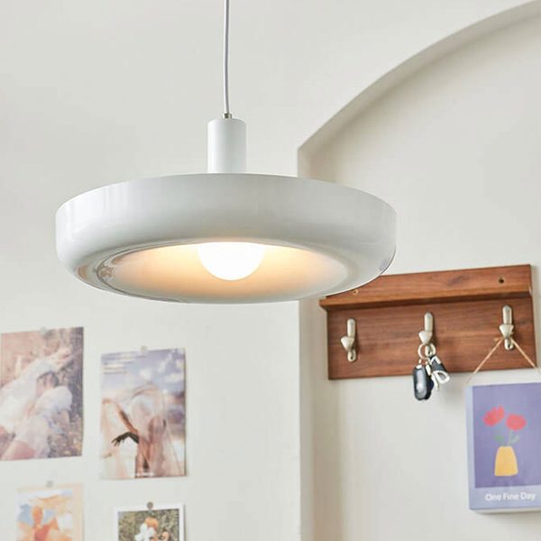 Nordic Minimalist UFO Metal Disc 1-Light Pendant Light - Image 12
