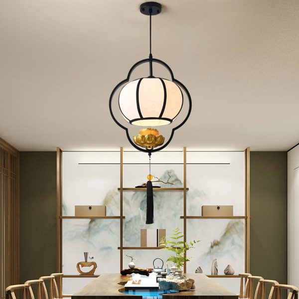Chinese Retro Light Luxury Wrought Iron 1-Light Pendant Light - Image 14
