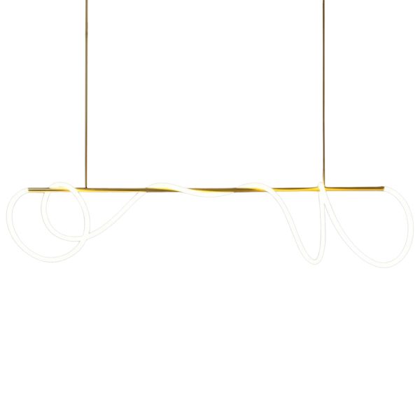 Creative DIY LED Strip Electroplated Metal Modern Chandelier Pendant Light - Image 9