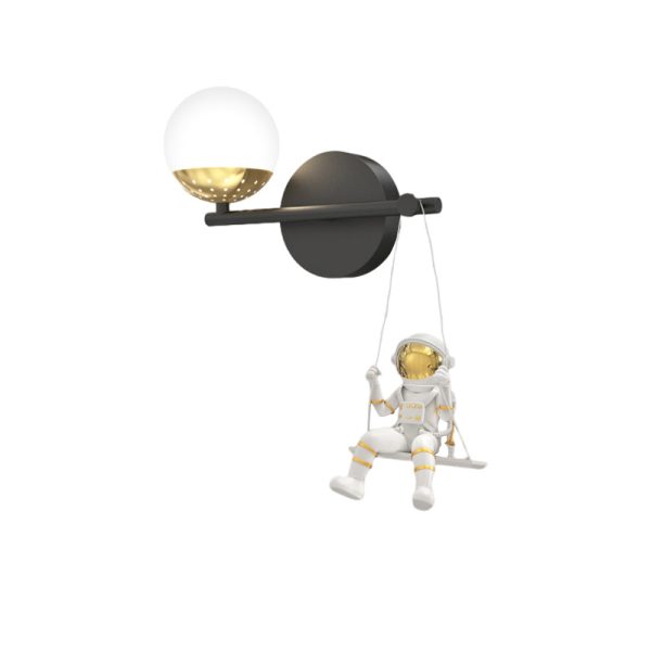 Acrylic Ball Resin Astronaut Decor Swing 3 Step Dimming Modern Wall Lights - Image 5