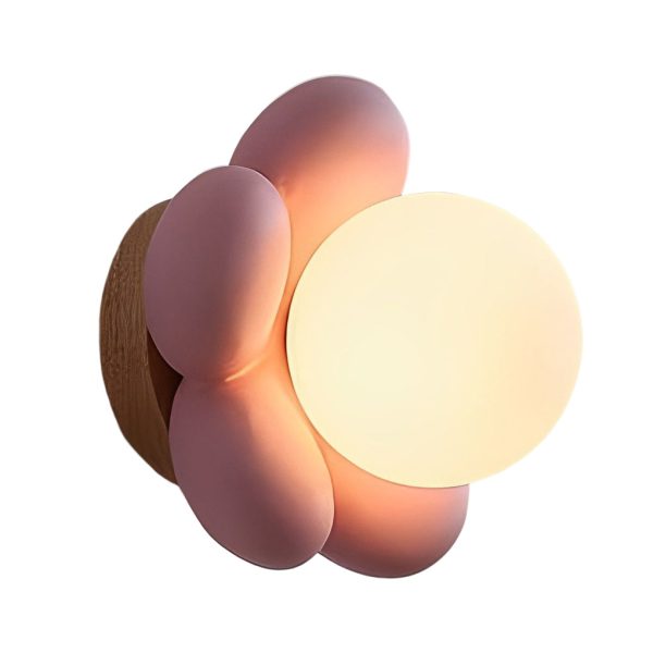 Cute Flower Creative Nordic Wall Lamp Bedroom Wall Sconces Lighting - Image 6