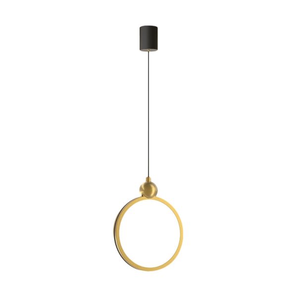 Minimalist Ring 3 Step Dimming LED Aluminum Leather Modern Pendant Lights - Image 6