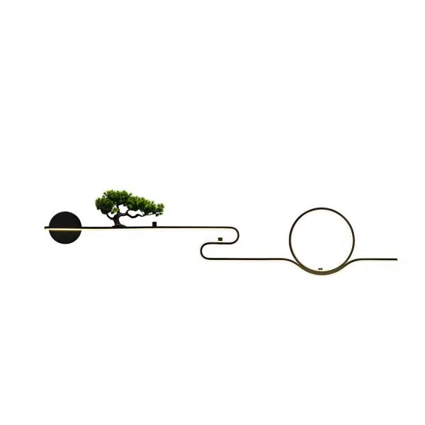 Moon Tree Scenery Waterproof LED Black Retro Outdoor Wall Lights Sconces - Image 9