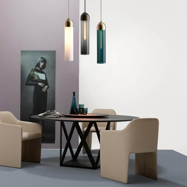 Minimalist Tube-Shaped Glass 1-Light LED Pendant Light - Image 11